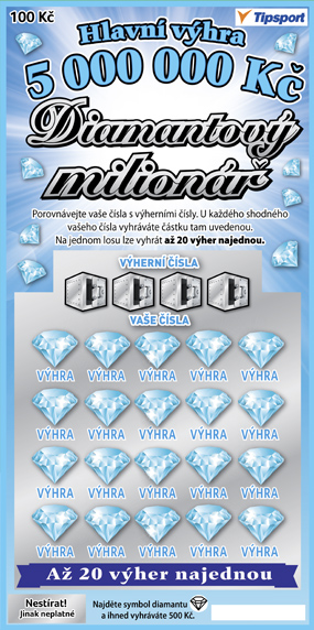 Stírací losy Tipsport a.s. - Diamantový milionář